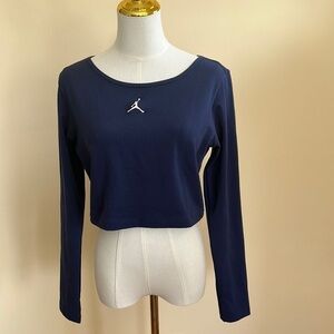 Jordan tight fit long sleeve crop top shirt
